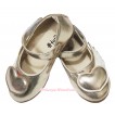 Gold Angel Heart Slip On Girl School Casual Shoes A18Gold
